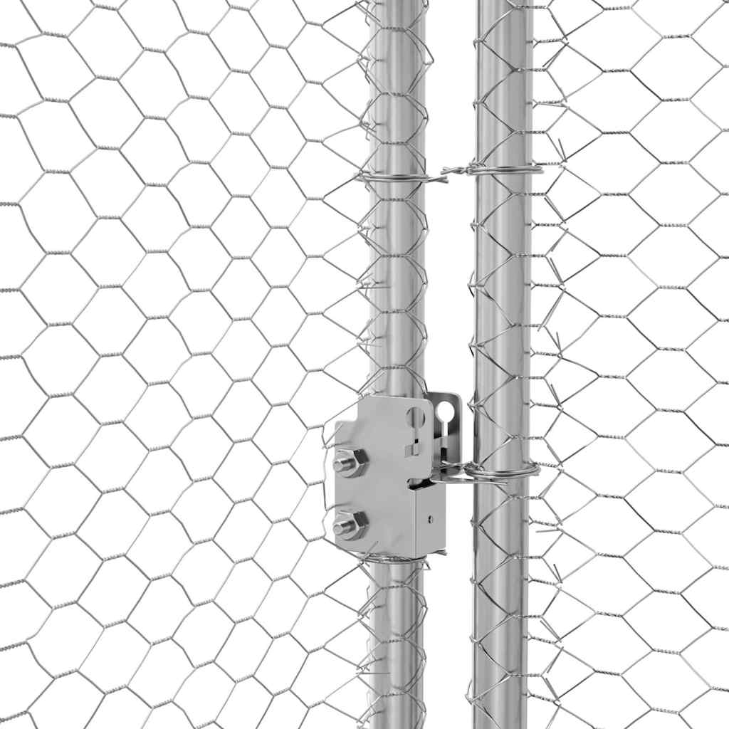 Kippenhok 2 St Zilver 400X200X200Cm