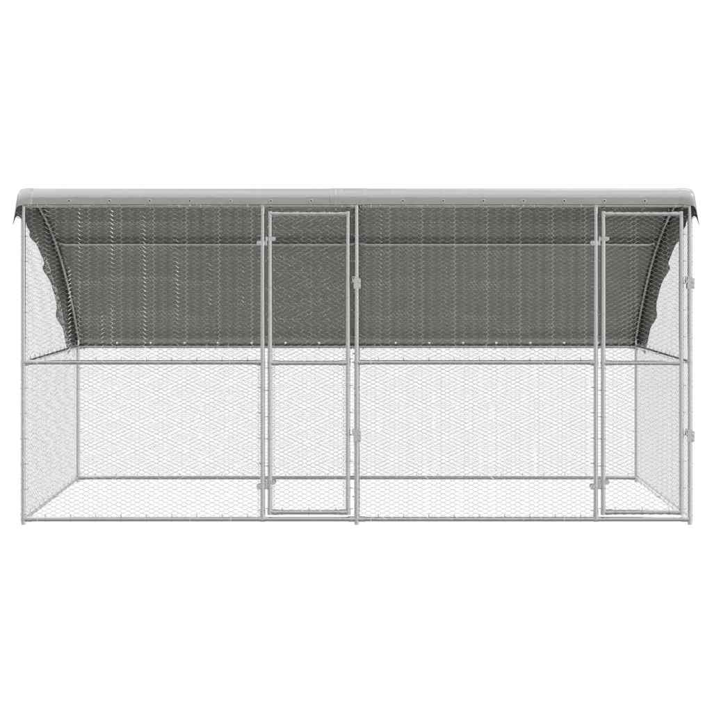 Kippenhok 2 St Zilver 400X200X200Cm