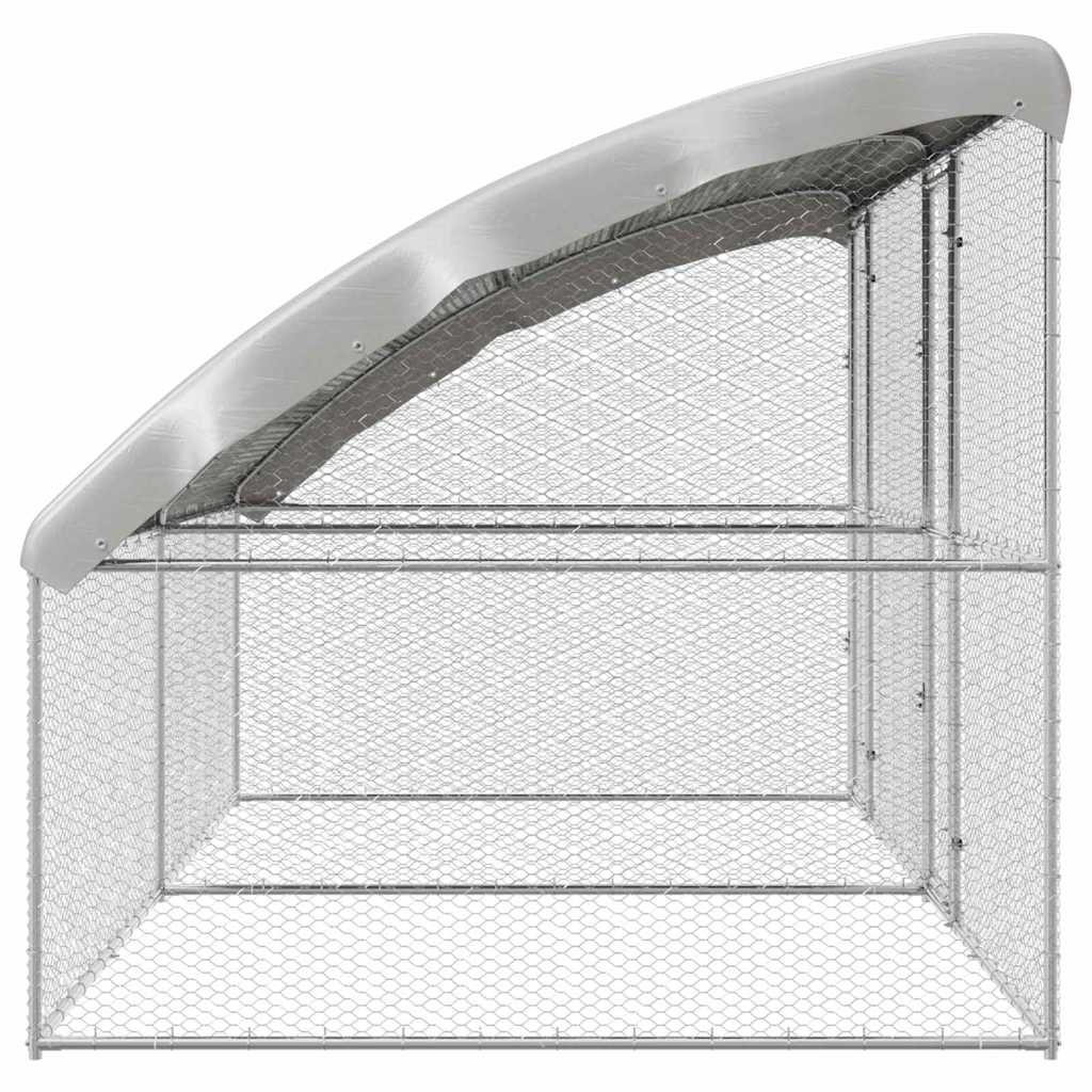 Kippenhok 2 St Zilver 400X200X200Cm
