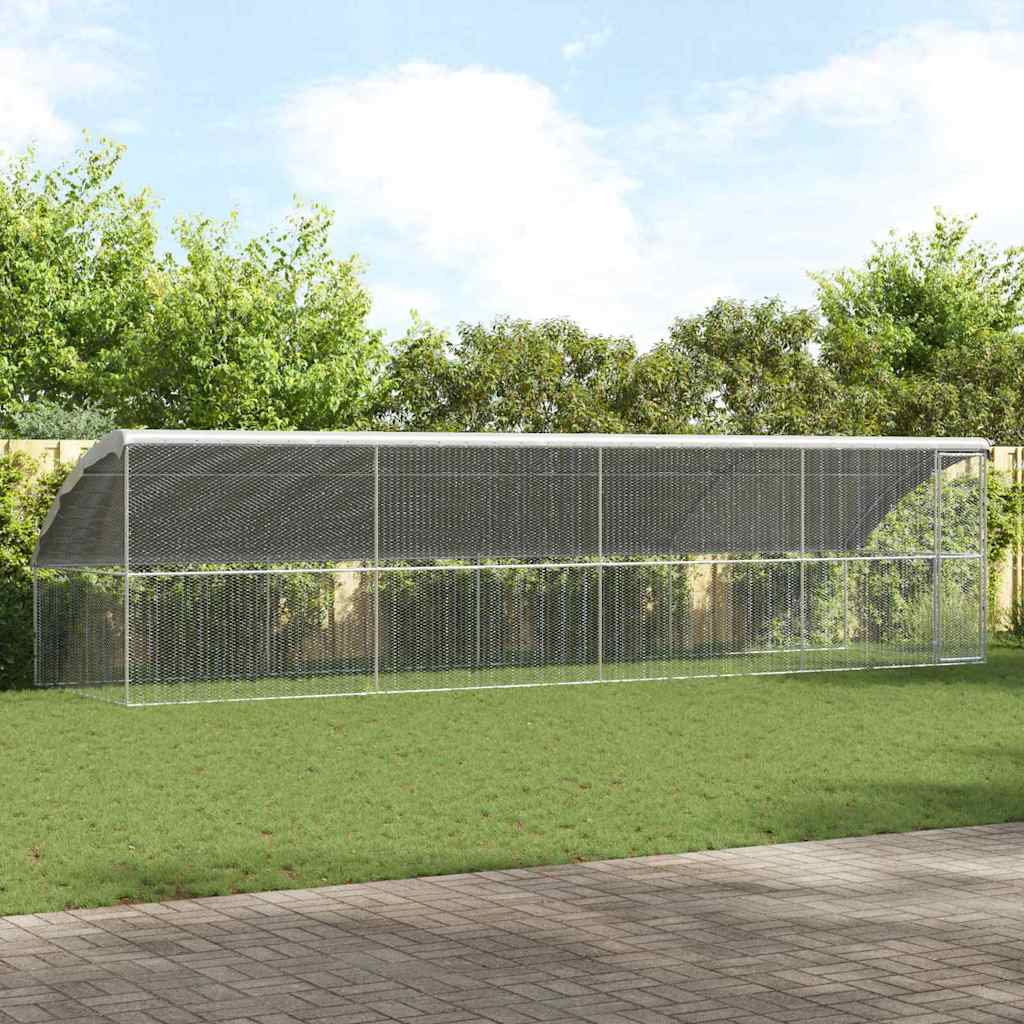 Kippenhok 2 St Zilver 400X200X200Cm