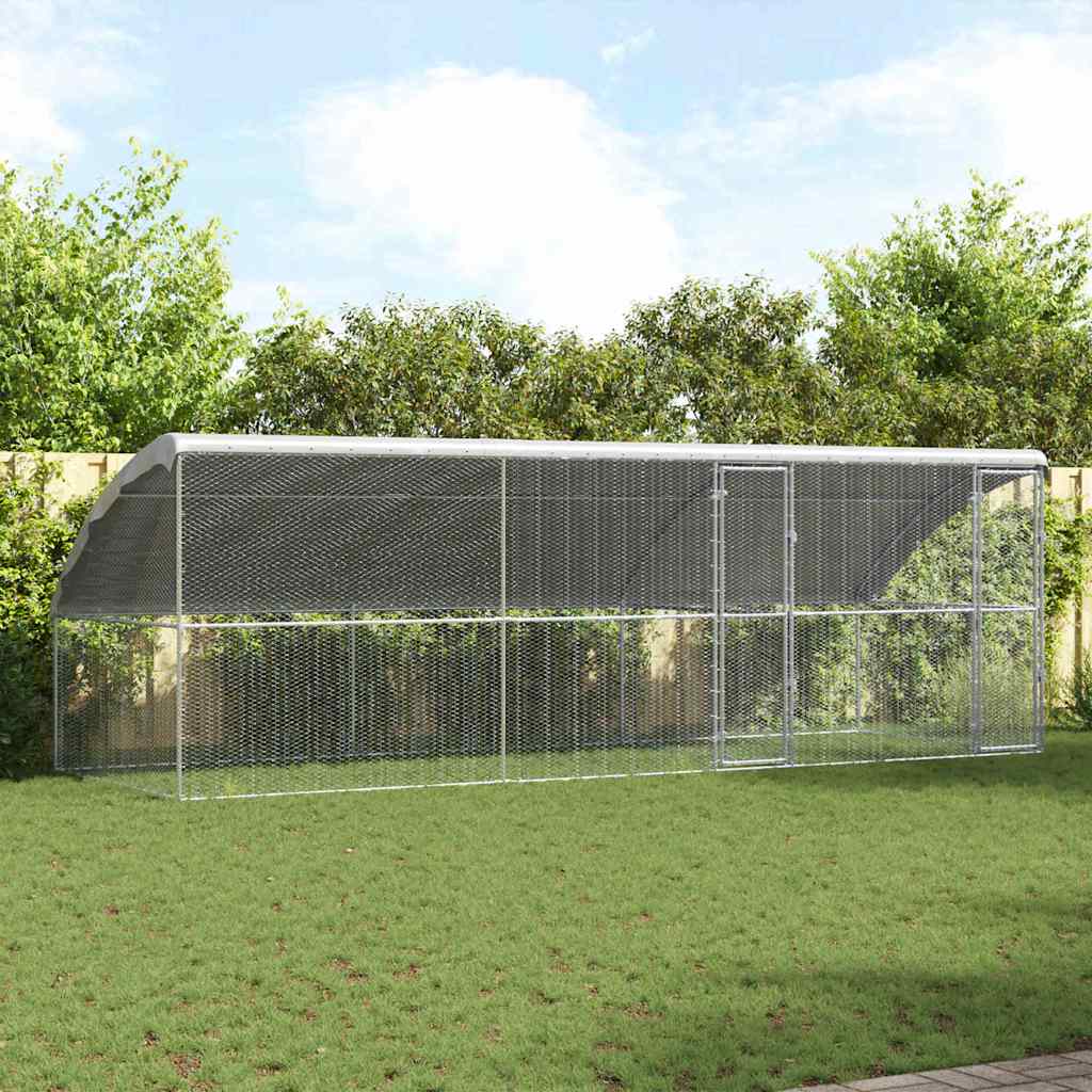 Kippenhok 2 St Zilver 400X200X200Cm