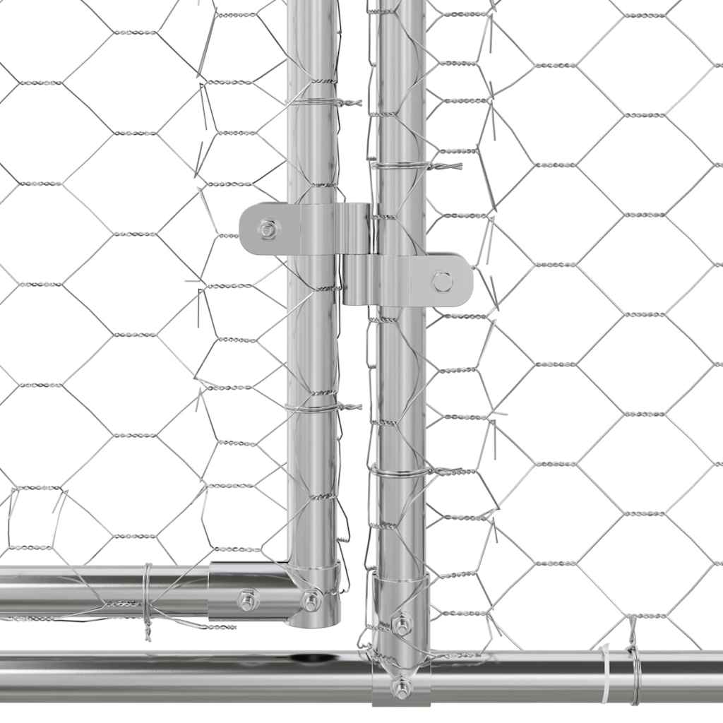 Hondenhok 2 St Zilver 4 X 2 X 2 M Gegalvaniseerd Staal