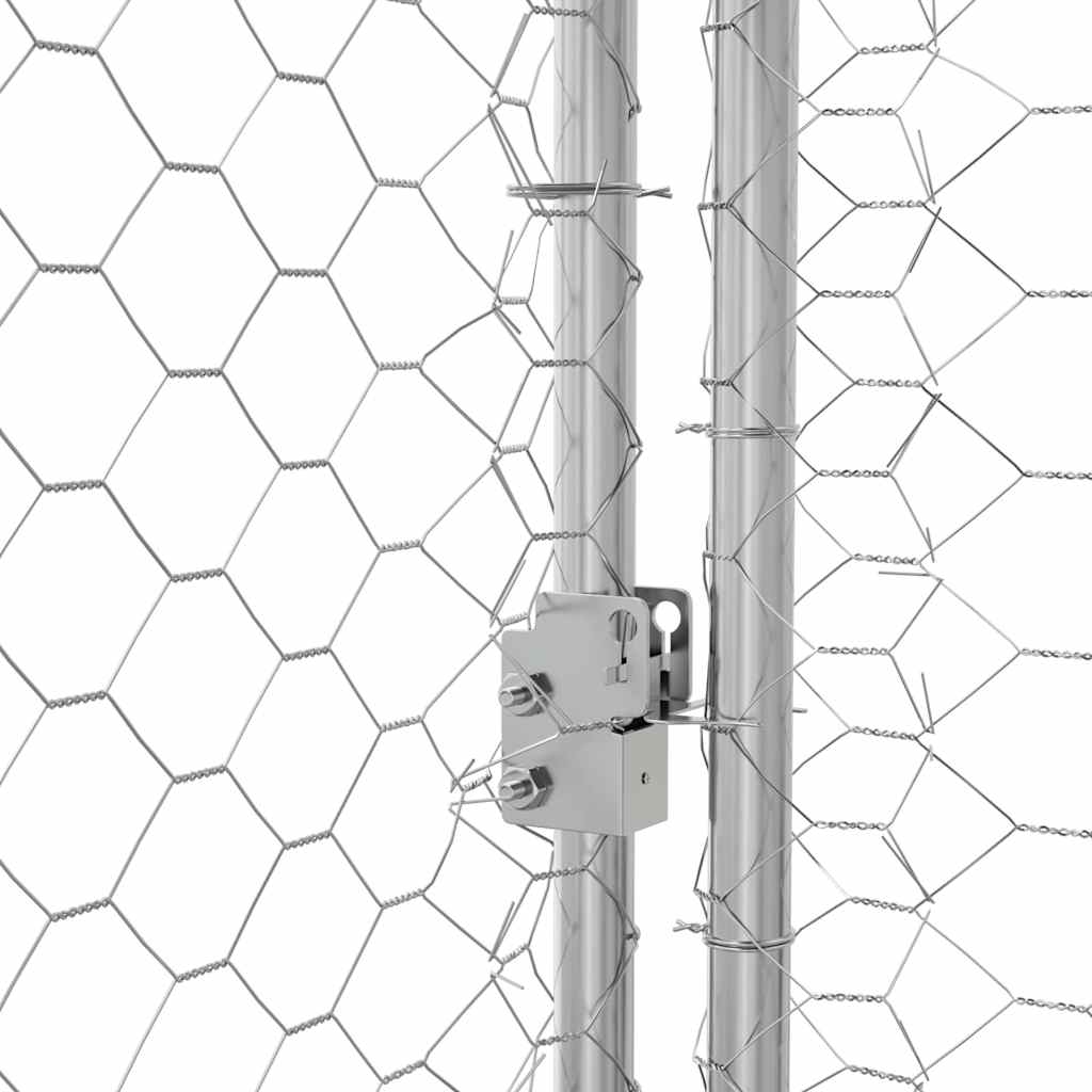 Hondenhok 2 St Zilver 4 X 2 X 2 M Gegalvaniseerd Staal