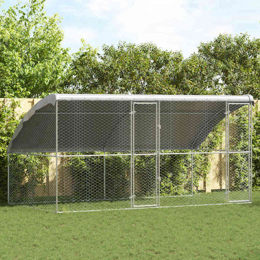 Hondenhok 2 St Zilver 4 X 2 X 2 M Gegalvaniseerd Staal