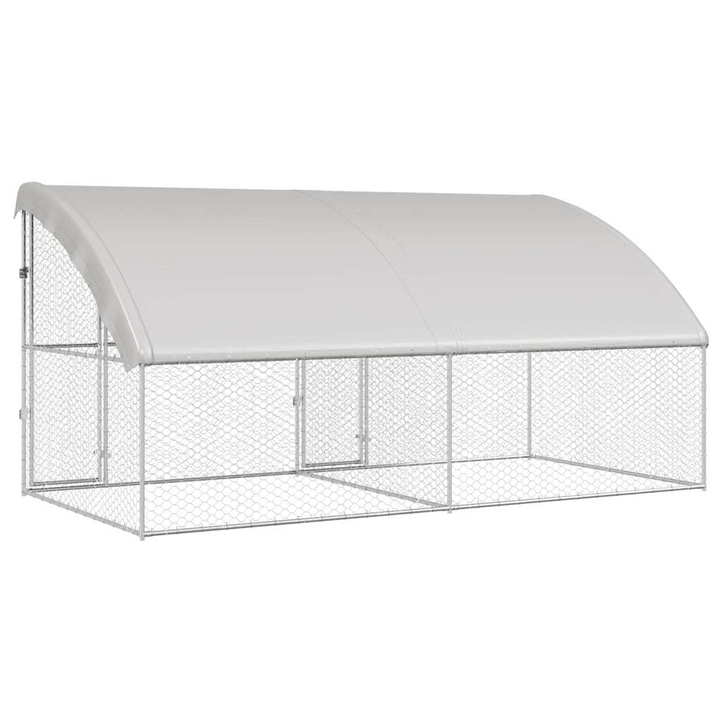 Hondenhok 2 St Zilver 4 X 2 X 2 M Gegalvaniseerd Staal