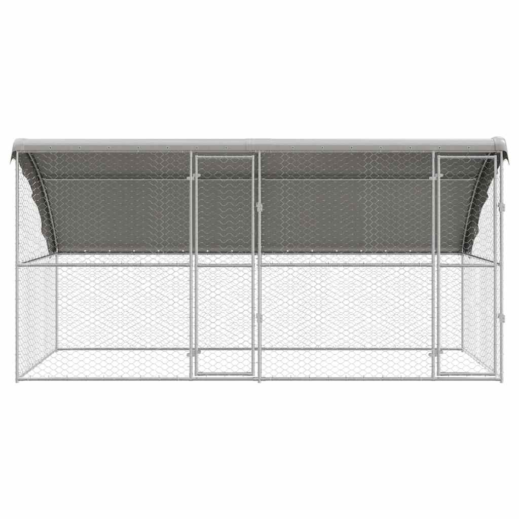 Hondenhok 2 St Zilver 4 X 2 X 2 M Gegalvaniseerd Staal