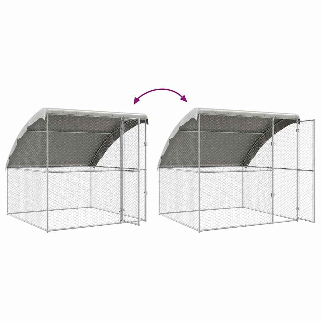 Hondenhok 2 St Zilver 4 X 2 X 2 M Gegalvaniseerd Staal
