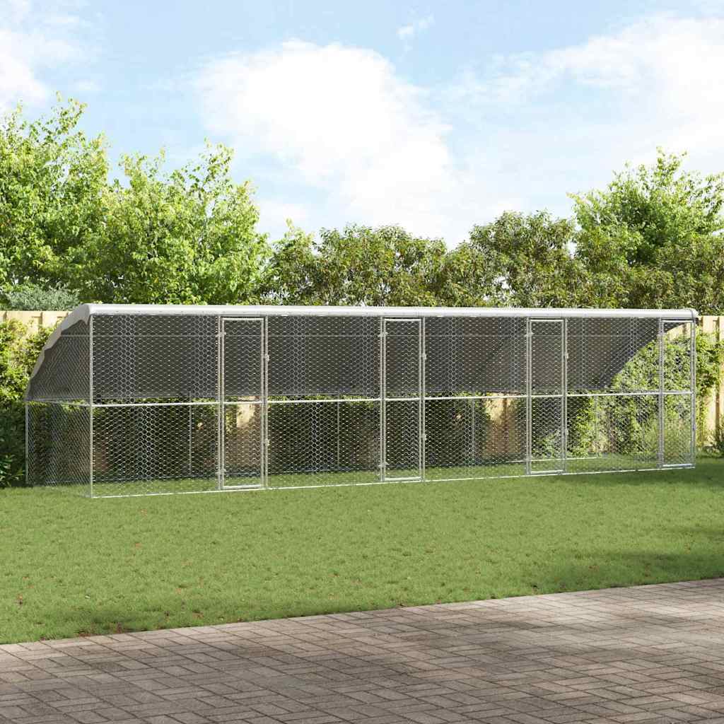 Hondenhok 2 St Zilver 4 X 2 X 2 M Gegalvaniseerd Staal