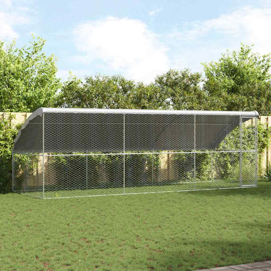 Hondenhok 2 St Zilver 4 X 2 X 2 M Gegalvaniseerd Staal