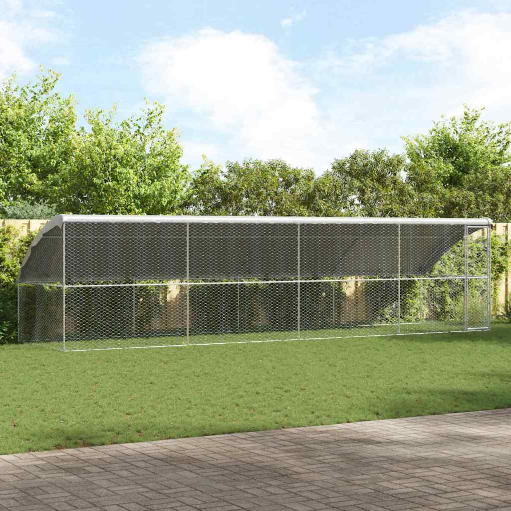 Hondenhok 2 St Zilver 4 X 2 X 2 M Gegalvaniseerd Staal