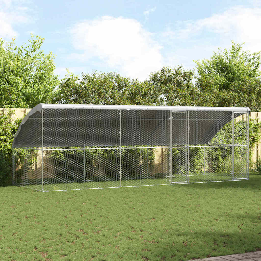 Hondenhok 2 St Zilver 4 X 2 X 2 M Gegalvaniseerd Staal