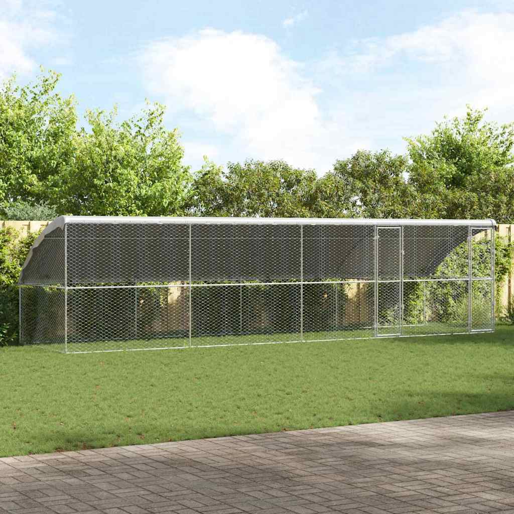 Hondenhok 2 St Zilver 4 X 2 X 2 M Gegalvaniseerd Staal