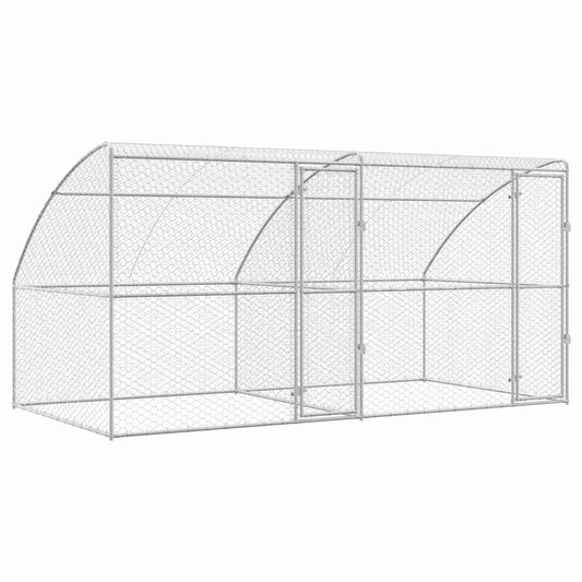 Hondenhok 2 St Zilver 4 X 2 X 2 M Verzinkt Staal