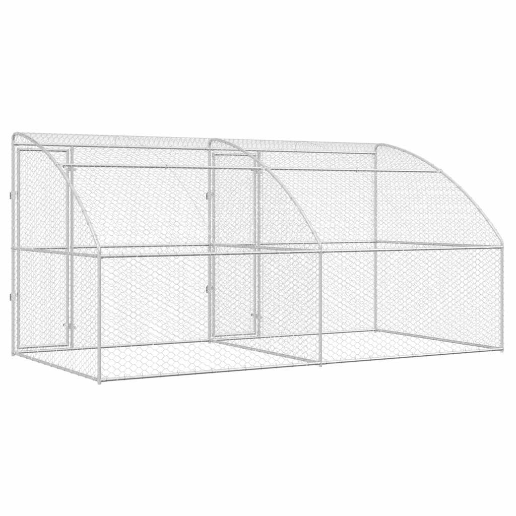 Hondenhok 2 St Zilver 4 X 2 X 2 M Verzinkt Staal