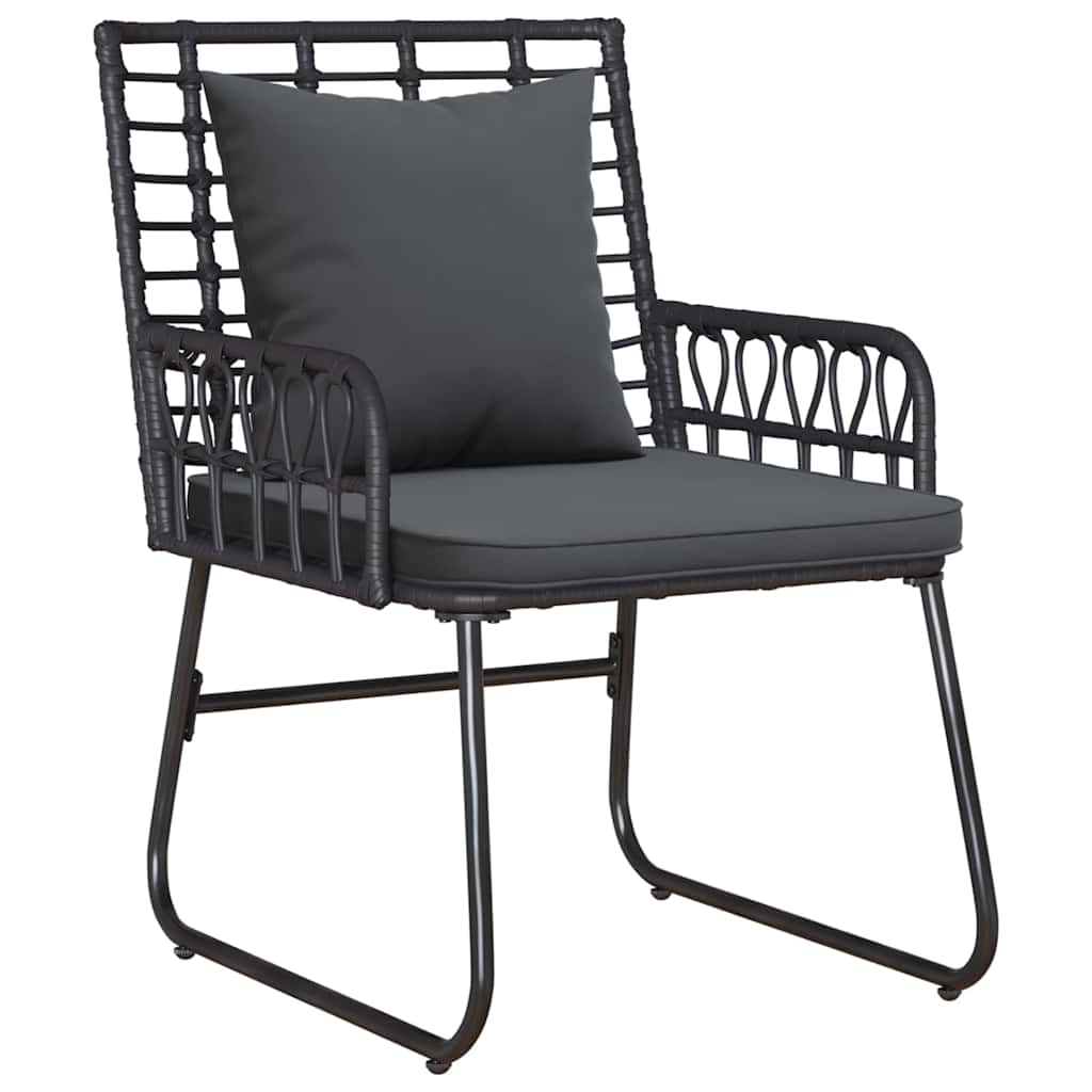 Tuin Eetset 3 Pcs En Anthraciet Poly Riet En Staal