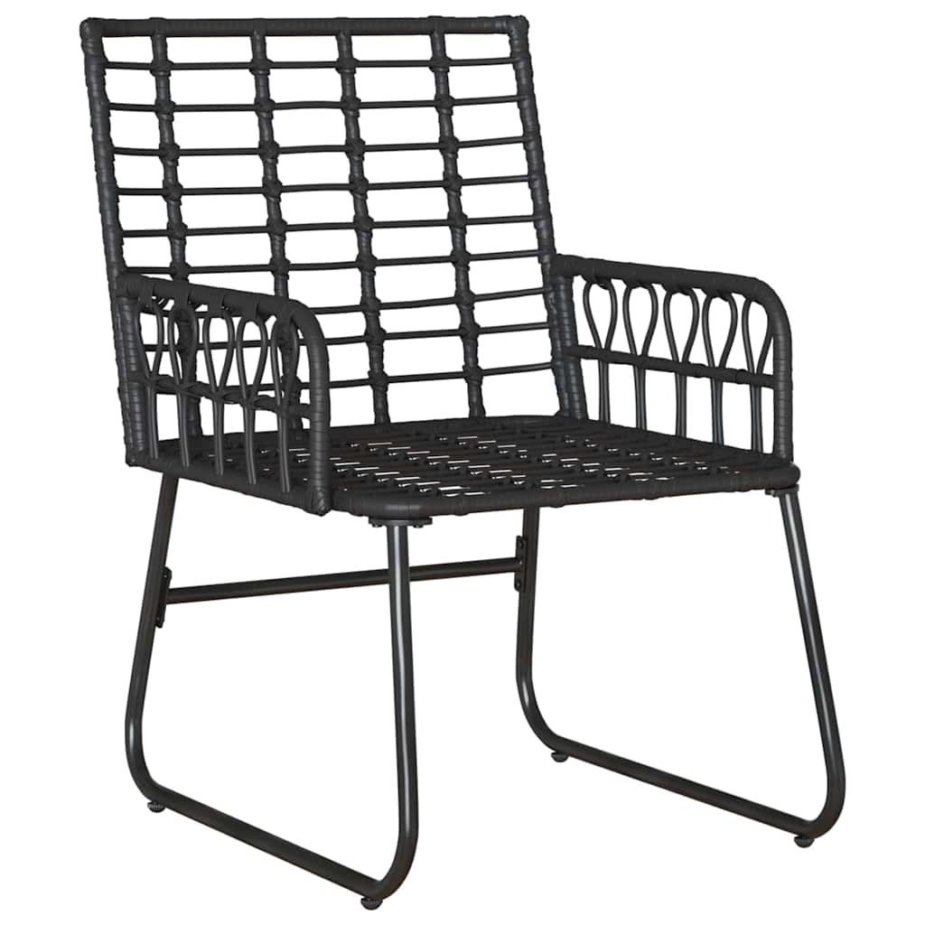 Tuin Eetset 3 Pcs En Anthraciet Poly Riet En Staal