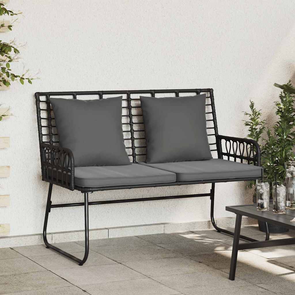 Tuin Eetset 3 Pcs En Anthraciet Poly Riet En Staal