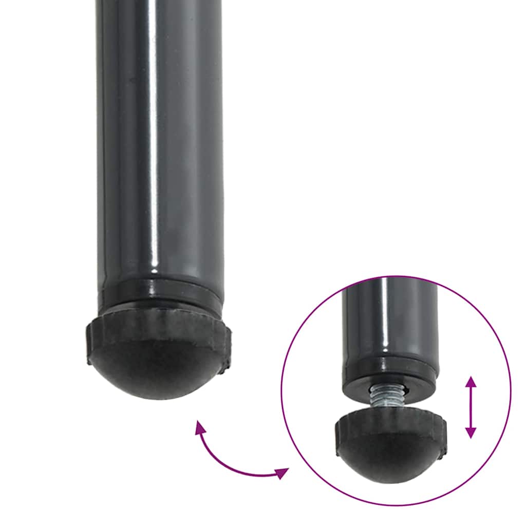 Tuin Eetset 3 Pcs Zwart En Anthraciet Poly Riet En Staal