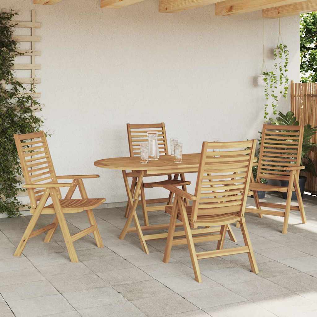 Tuin Eetset 5 Pcs Bruin Massief Teakhout