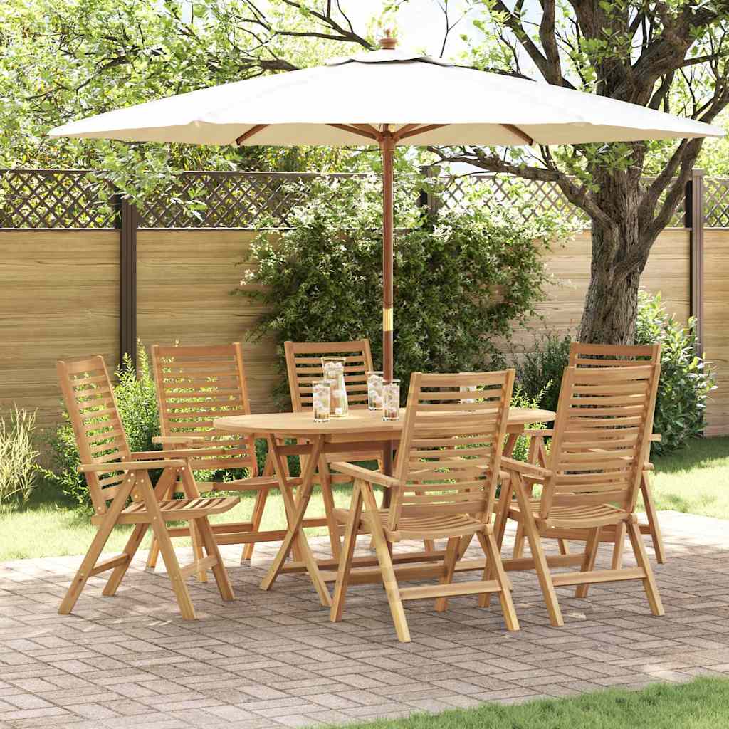 Tuin Eetset 5 Pcs Bruin Massief Teakhout