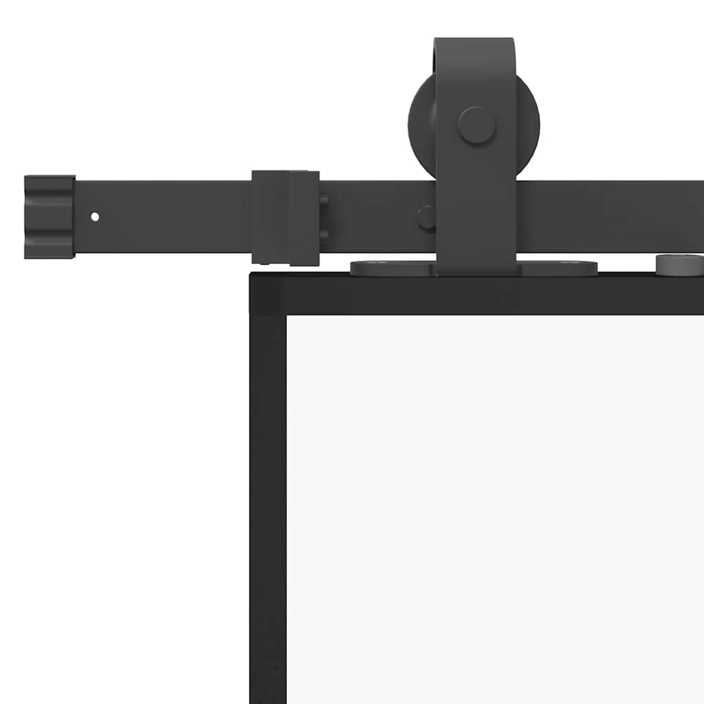 Schuifdeur Met Beslagset 90X205 Cm Esg Glas Zwart