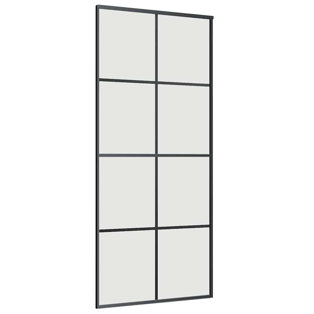 Schuifdeur Met Beslagset 90X205 Cm Esg Glas Zwart
