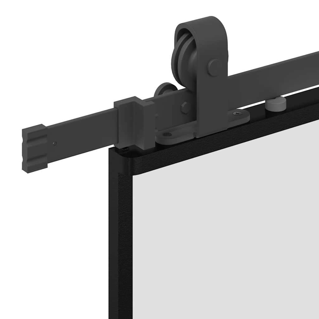 Schuifdeur Met Beslagset 90X205 Cm Esg Glas Zwart