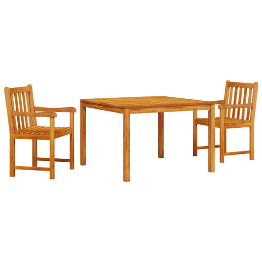 Tuin Eetset 3 Pcs Bruin Massief Acaciahout