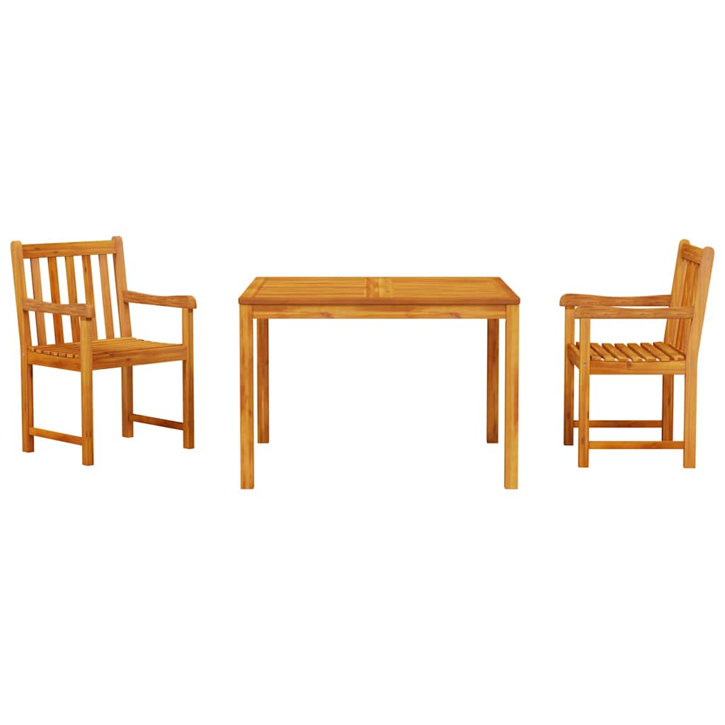 Tuin Eetset 3 Pcs Bruin Massief Acaciahout
