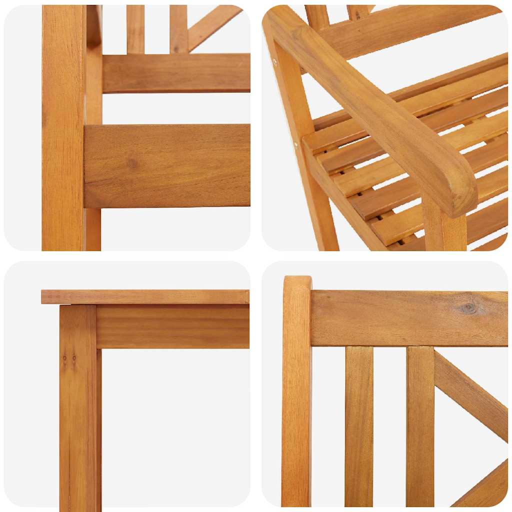 Tuin Eetset 3 Pcs Bruin Massief Acaciahout