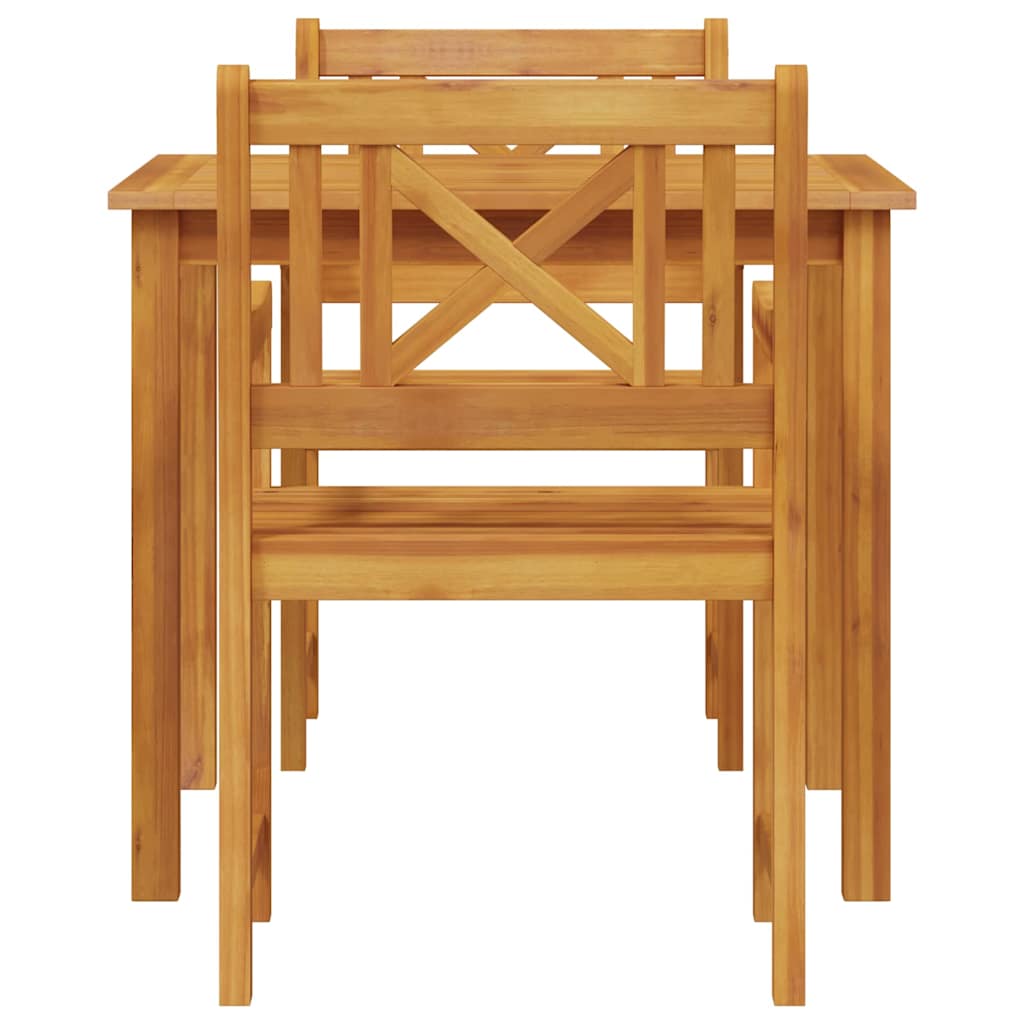 Tuin Eetset 3 Pcs Bruin Massief Acaciahout