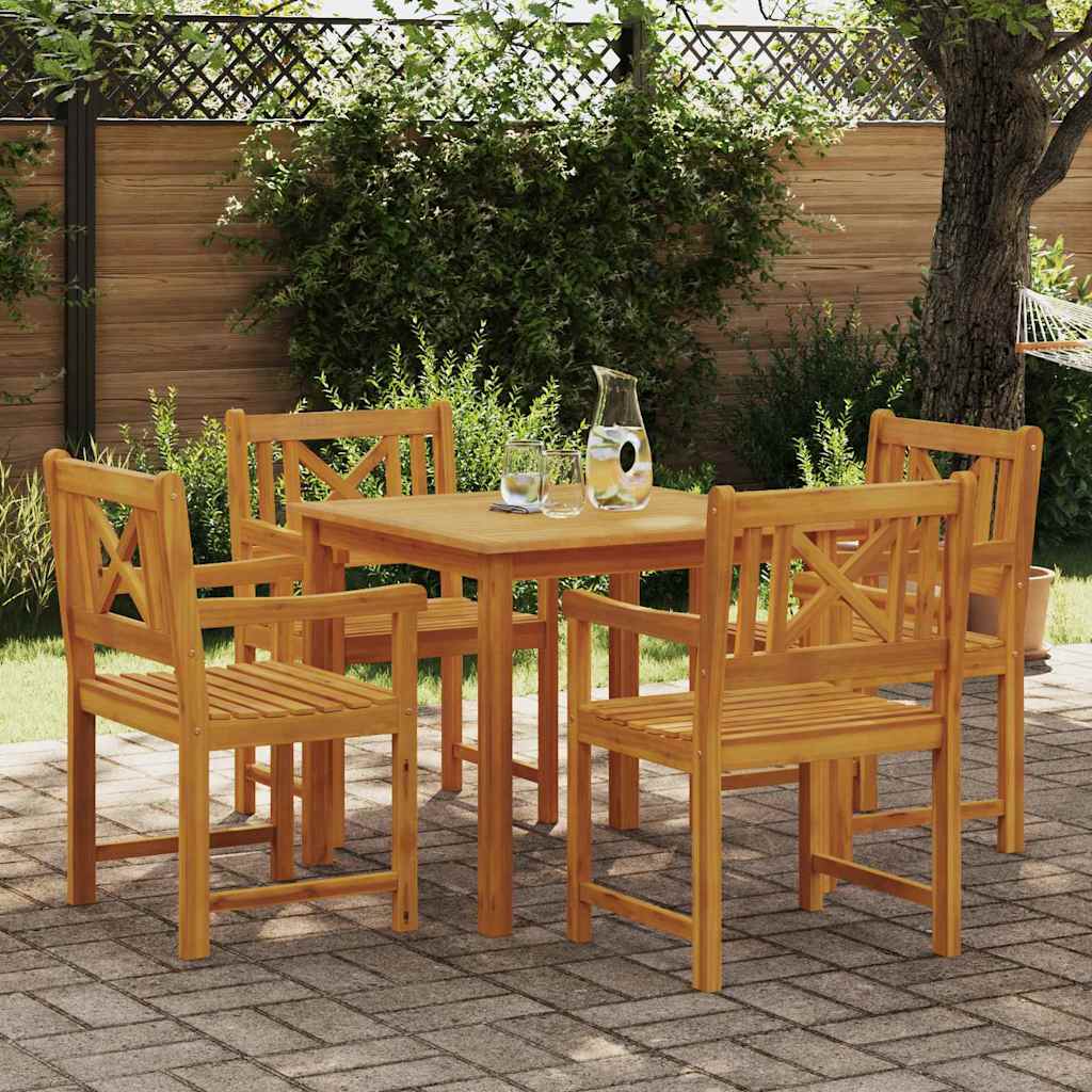 Tuin Eetset 3 Pcs Bruin Massief Acaciahout