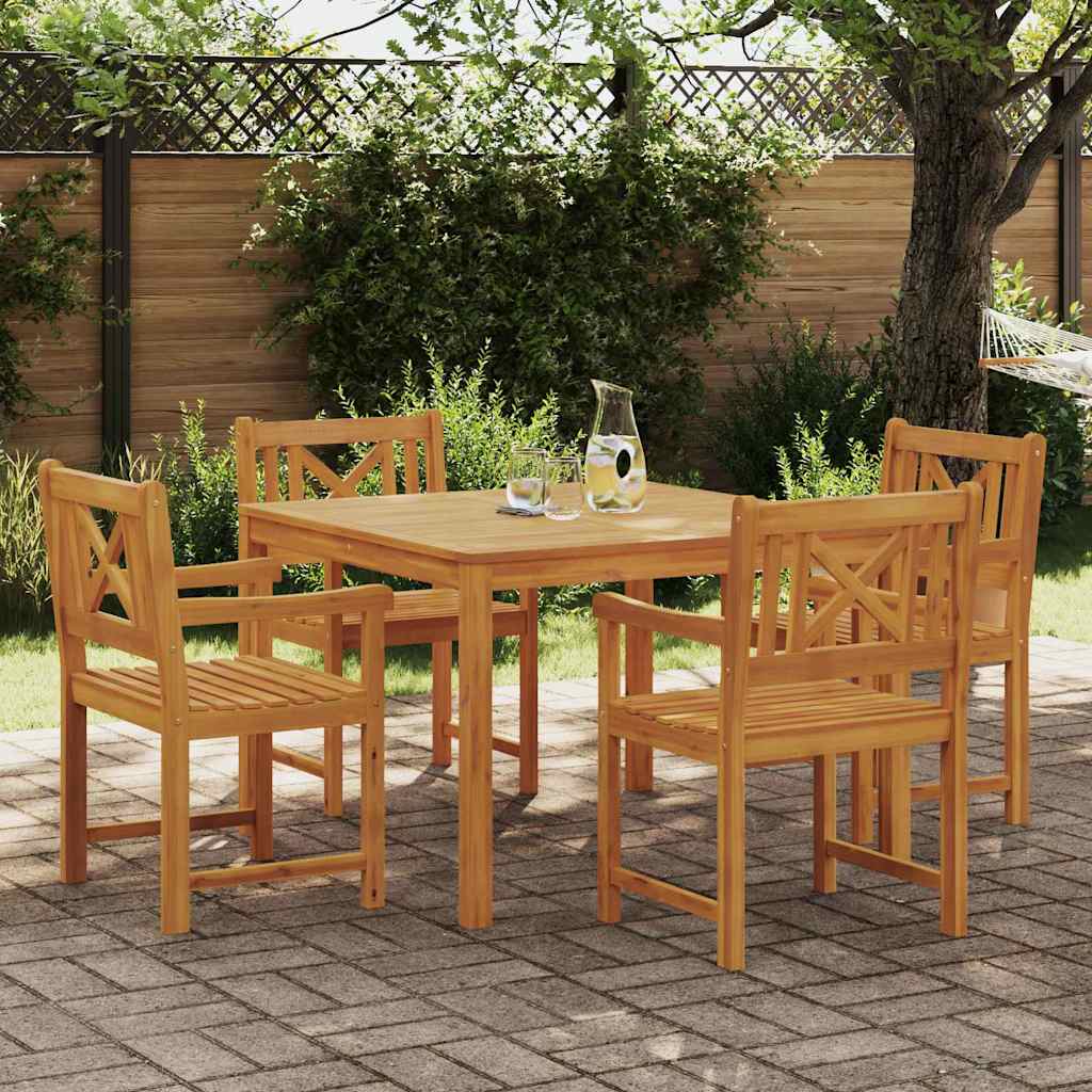 Tuin Eetset 3 Pcs Bruin Massief Acaciahout