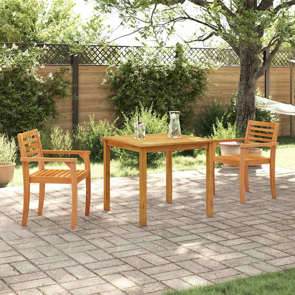 Tuin Eetset 3 Pcs Bruin Massief Acaciahout