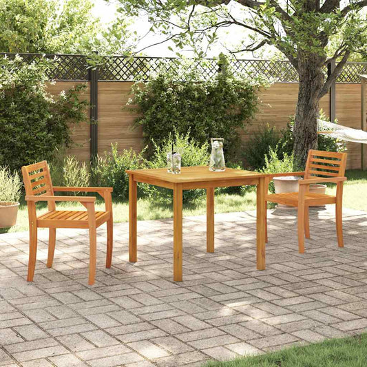 Tuin Eetset 3 Pcs Bruin Massief Acaciahout