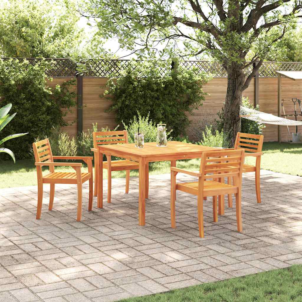 Tuin Eetset 3 Pcs Bruin Massief Acaciahout