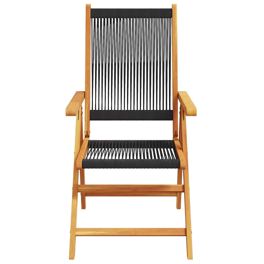 Tuin Eetset 5 Pcs Massief Acaciahout En Poly Rattan