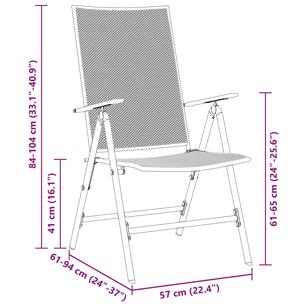 Tuin Eetset 7 Pcs Antraciet Staal