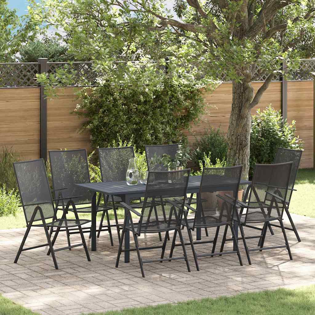 Tuin Eetset 7 Pcs Antraciet Staal