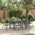 Tuin Eetset 7 Pcs Antraciet Staal
