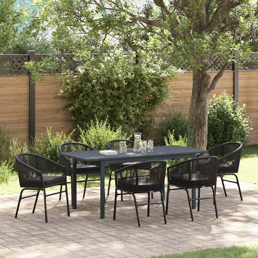 Tuin Eetset 7 Pcs Poly Riet