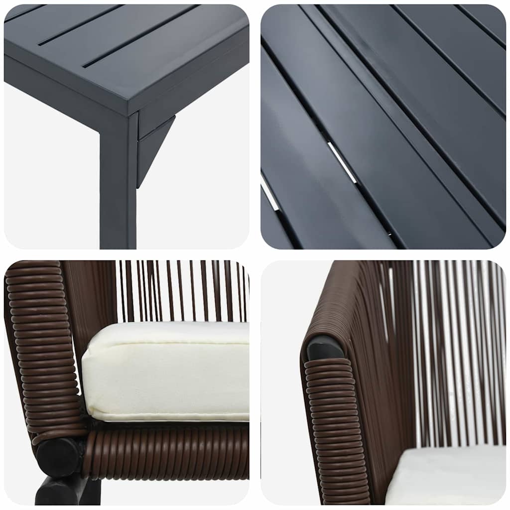 Tuin Eetset 7 Pcs Poly Riet
