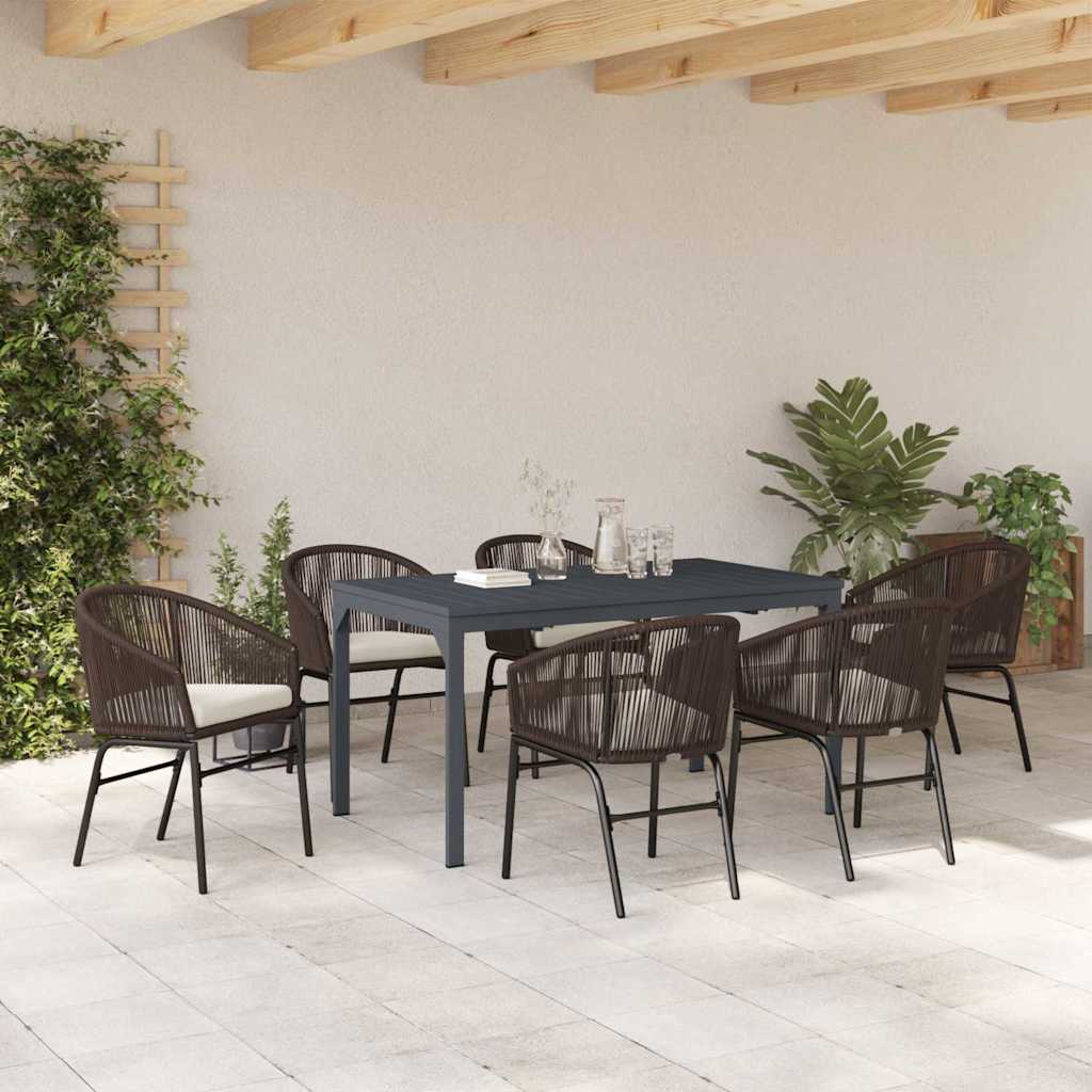 Tuin Eetset 7 Pcs Poly Riet
