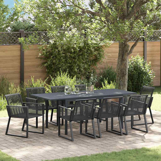 Tuin Eetset 9 Pcs Poly Riet