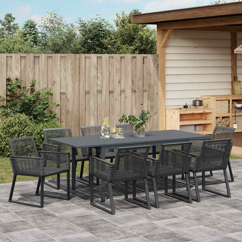 Tuin Eetset 9 Pcs Poly Riet