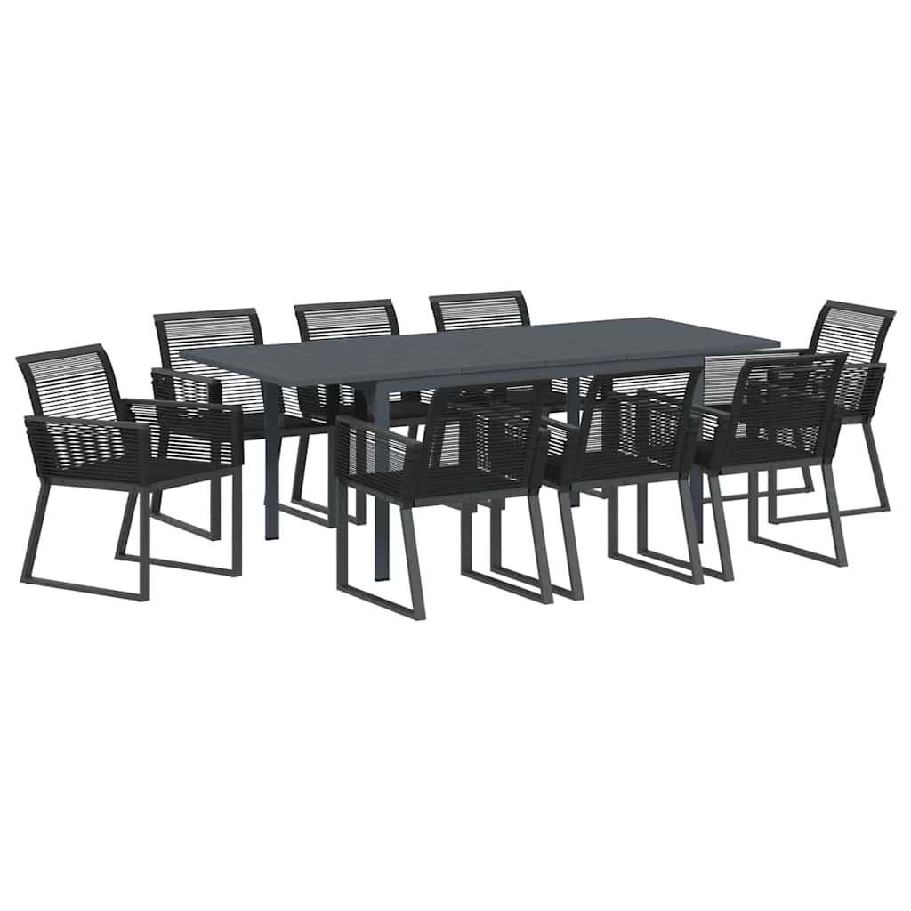 Tuin Eetset 9 Pcs Poly Riet