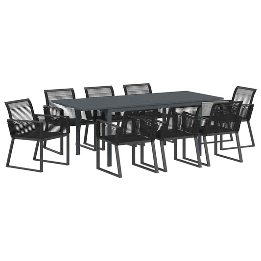 Tuin Eetset 9 Pcs Poly Riet