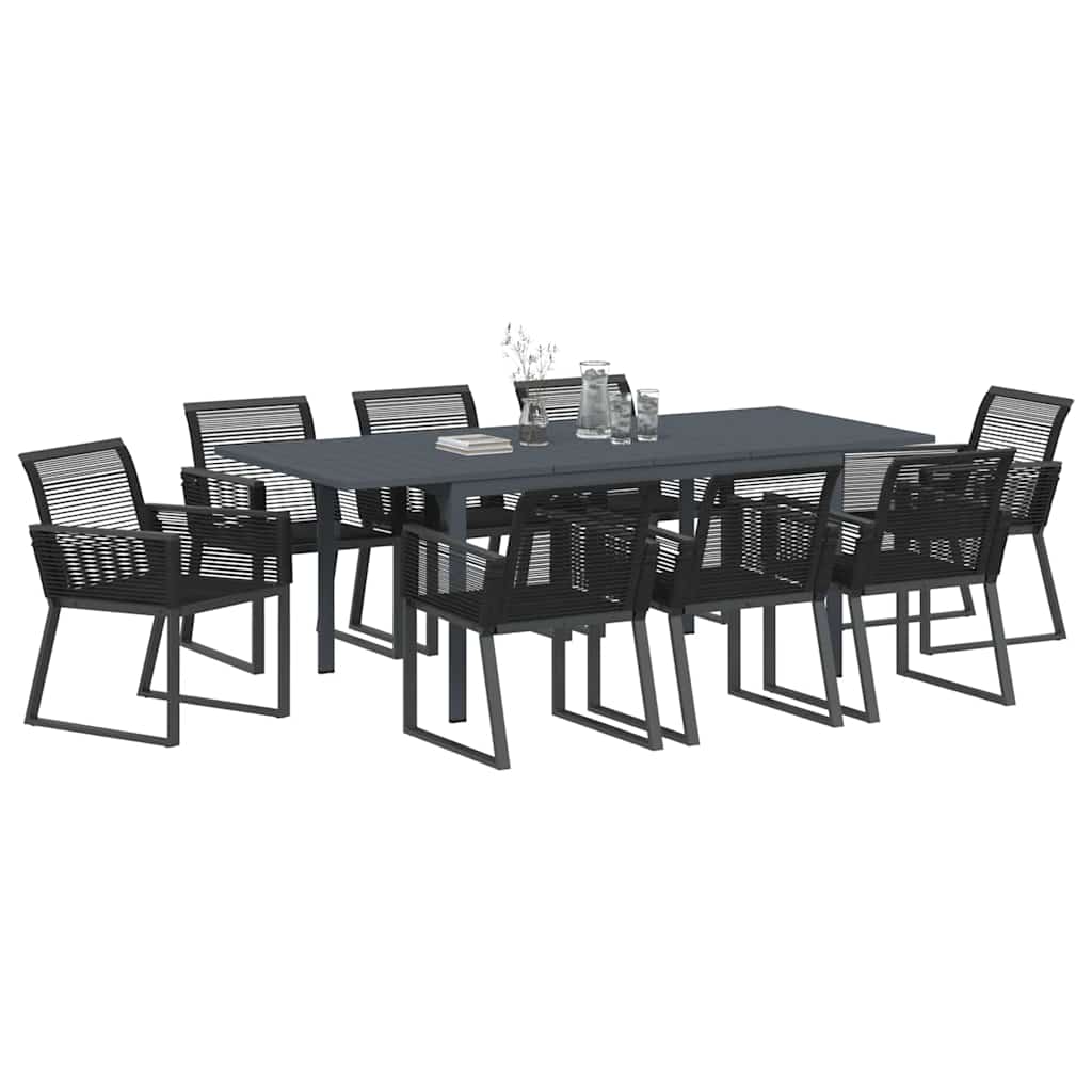 Tuin Eetset 9 Pcs Poly Riet