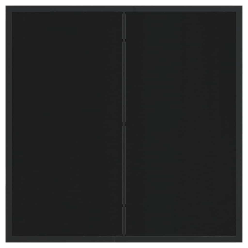 Tuin Eetset 3 Pcs Zwart Poly Riet