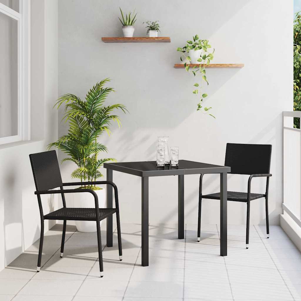 Tuin Eetset 3 Pcs Poly Riet